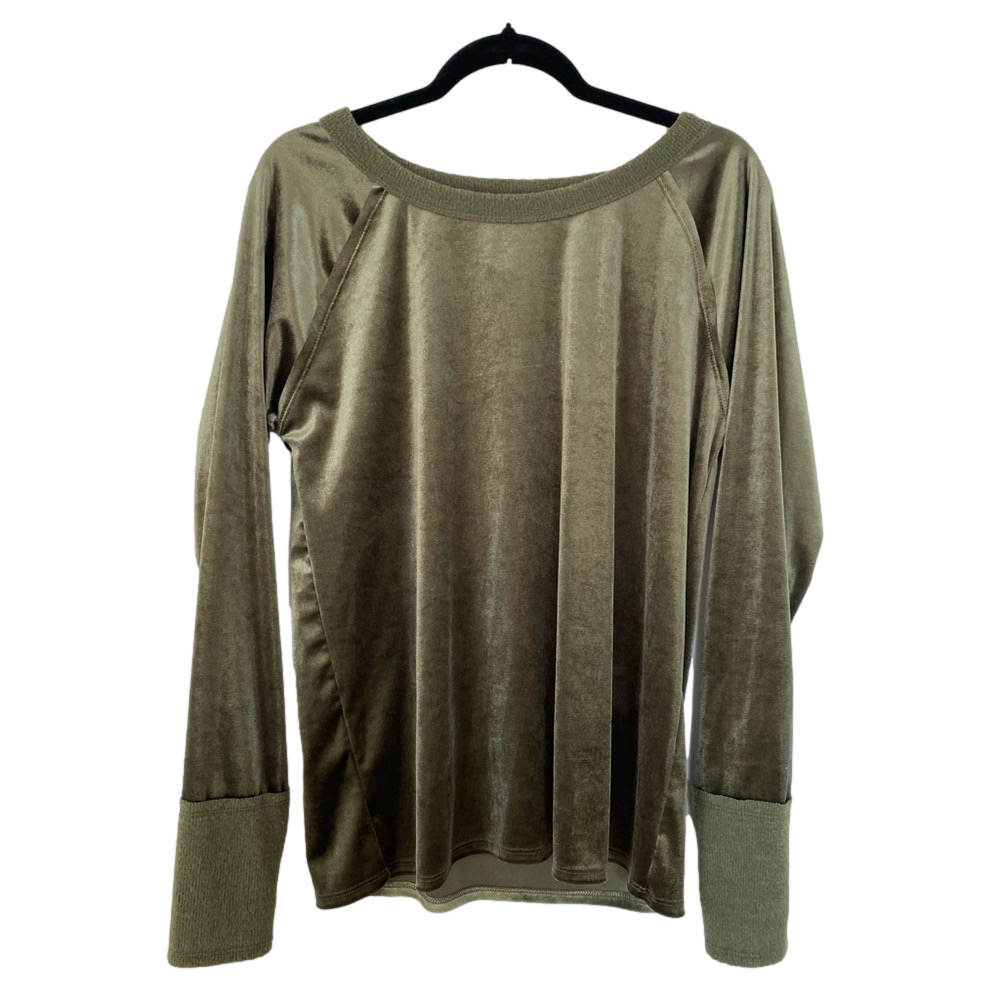 BIBI Velvet Olive Green Women’s Long Sleeve Blouse / Top in size Medium